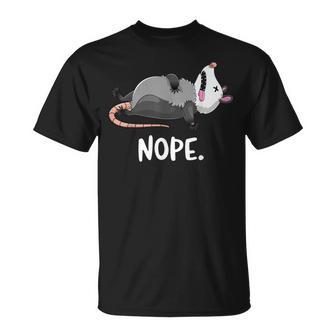 Goshwow Lustiges Opossum Beuteltier Attitüde Humor Chwarz -Erwachsene Und Kinder Kurzarm Klassische Passform Polyester 100 T-Shirt - Geschenkecke