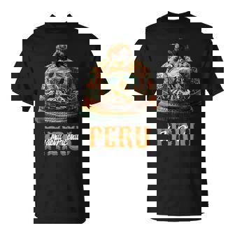 Grafico マルチカラー Chullo Peruano Machu Pichu Tシャツ - Kawaiitshirt