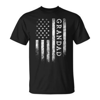 Grandad American Flag Grandad Patriotic Father's Day T-Shirt - Thegiftio UK