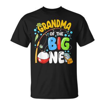 Grandma Of The Big One Fishing Birthday Boy Family Party T-Shirt - Monsterry