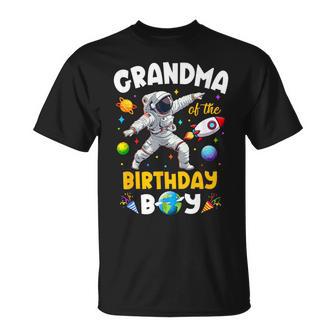 Grandma Of The Birthday Boy Astronaut Outer Space Birthday T-Shirt - Thegiftio UK