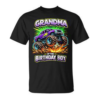 Grandma Of The Birthday Boy Monster Truck Birthday Party T-Shirt - Thegiftio UK