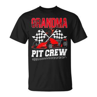 Grandma Pit Crew Racing Family Race Car Birthday Boy T-Shirt - Thegiftio UK
