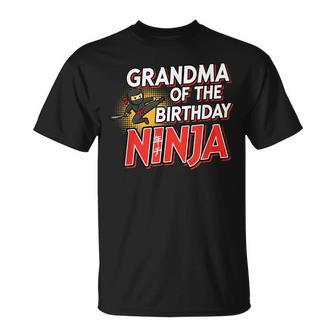 Grandparent Grandma Of The Birthday Ninja Grandma Ni T-Shirt - Thegiftio UK