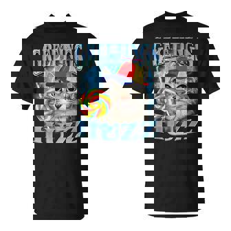 Greetings Huzz Lollipop Cat Meme T-Shirt - Thegiftio