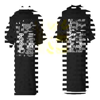 Groovy Peace Love & Pickles A Retro Delight For Food Lovers T-Shirt | Mazezy