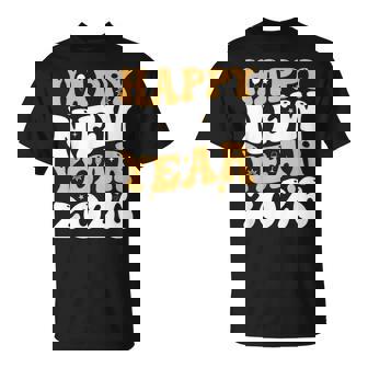 Groovy Retro Happy New Year 2026 Matching Family Party T-Shirt | Seseable CA