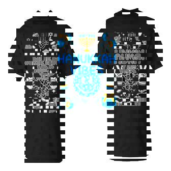 Groovy Vibes Chanukah Pajama Happy Hanukkah Holiday T-Shirt | Mazezy