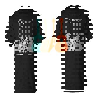 Guitare Électrique Rétro Acoustique Pour Amateur De Musique T-Shirt - Cadeauxyz