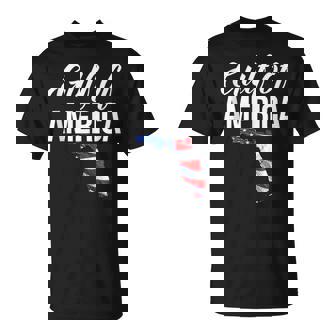 Gulf America Florida Usa American Flag Patriotic Souvenir T-Shirt - Monsterry