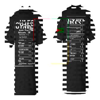 Guyanese Nutrition Facts Guyana Pride T-Shirt - Monsterry