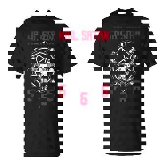 Hailatan 666 バフォメット ペンタグラム ルシファー オカルトサタニック Tシャツ - Kawaiitshirt