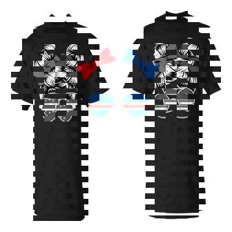 Hair Bun Sunglasses Cabo Verde Flag Pride Verdian Cape Verde T-Shirt | Mazezy