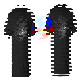 Haiti Soccer Haitian Flag Pride Soccer Player Football T-Shirt | Mazezy