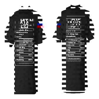 Haitian Mom Nutrition Facts Women Haiti Flag Pride Ayiti Mom T-Shirt | Mazezy