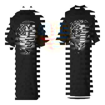 Half American Greek Roots USA Greece America Tank Top T-Shirt | Mazezy