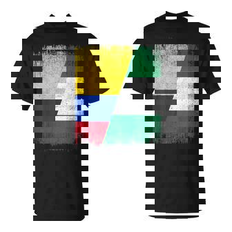 Half Colombia Nigeria Flag Colombian Nigerian Pride Roots T-Shirt | Mazezy