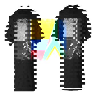 Half Colombia South Africa Flag Colombian African Pride Root T-Shirt | Mazezy