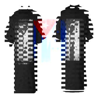 Half Cuba Honduras Flag Cuban Honduran Pride Roots T-Shirt | Mazezy