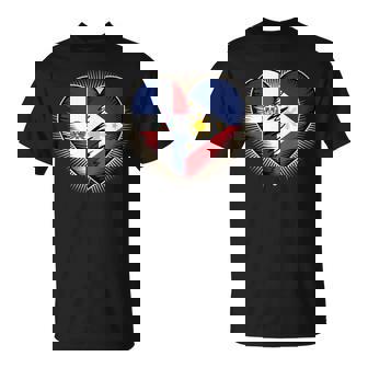 Half Dominican Filipino Roots Dominican Republic Philippines T-Shirt | Mazezy