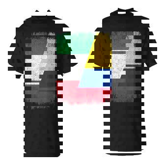 Half Italy Colombia Flag Italian Colombian Pride Roots T-Shirt | Mazezy