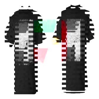 Half Italy Egypt Flag Italian Egyptian Pride Roots T-Shirt | Mazezy