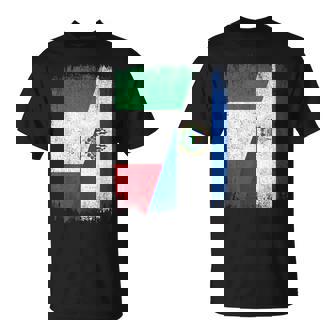 Half Italy El Salvador Flag Italian Salvadoran Pride Roots T-Shirt | Mazezy