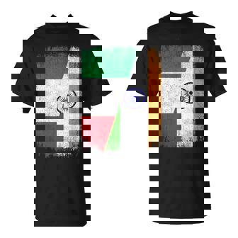 Half Italy India Flag Italian Indian Pride Roots T-Shirt | Mazezy