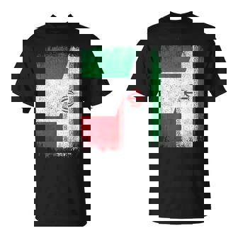 Half Italy Iran Flag Italian Iranian Pride Roots T-Shirt | Mazezy