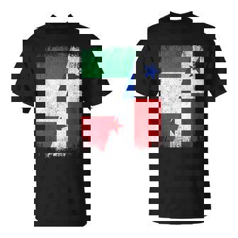 Half Italy Panama Flag Italian Panamanian Pride Roots T-Shirt | Mazezy