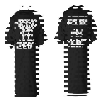 Halloween Pretend I'm A Celery Costume Lazy Adult Kids T-Shirt | Mazezy