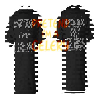 Halloween Pretend I'm A Celery Costume Lazy Kids Adult T-Shirt | Mazezy