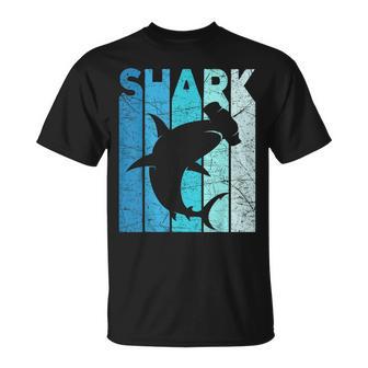 Hammerhead Shark Vintage Shark Lover Retro Oceanography T-Shirt - Thegiftio UK