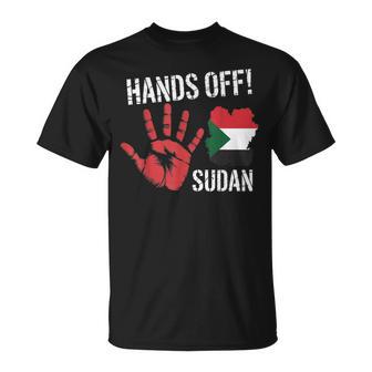 Hands Off Sudan Flag Africa T-Shirt | Mazezy