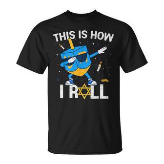 Hanukkah Dreidel This How I Roll Chanukkah Kids Boys Girls T-Shirt | Mazezy