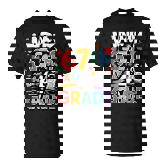 Happy 67 Day Of 4 Grade I Survived 67 Days Of School Kids T-Shirt | Mazezy