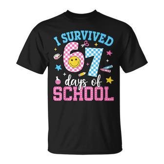 Happy 67 Days Of School Meme 100 Days Of School Boys Girls T-Shirt - Thegiftio UK