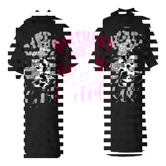 Happy 8th Birthday Girl Outfit Rodeo Western Cowgirl Cowboy T-Shirt | Mazezy