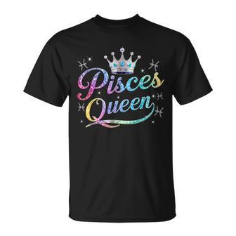 Happy Birthday Pisces Queen Girl Pisces Zodiac Sign T-Shirt | Mazezy