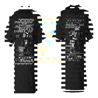 Happy Hanukkah Hanukkat Meowzel Tov Jewish Cat Menorah Tank Top T-Shirt | Mazezy