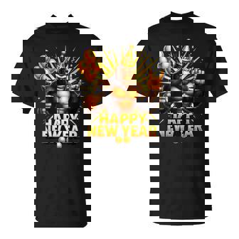 Happy New Year 2026 Bigfoot Happy New Years Eve Boys Men T-Shirt | Mazezy