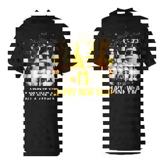 Happy New Year 2026 Gnomes Drinking Champagne New Years Eve T-Shirt - Thegiftio