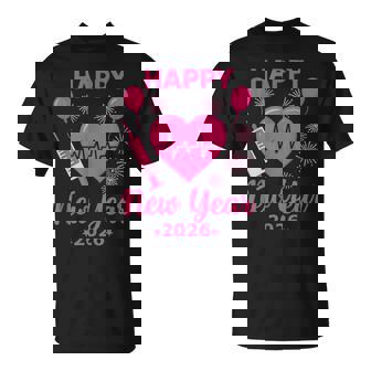 Happy New Year Nurse Crew Heartbeat New Years Eve Party 2026 T-Shirt | Mazezy