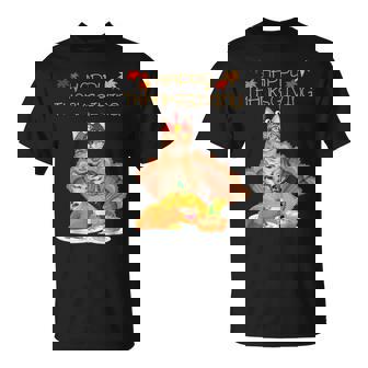 Happy Thanksgiving Day Bengal Cat Cat Turkey T-Shirt - Monsterry