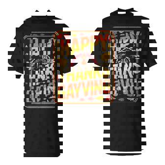 Happy Thanksgiving Gay Pride Celebration Autumn T-Shirt | Mazezy