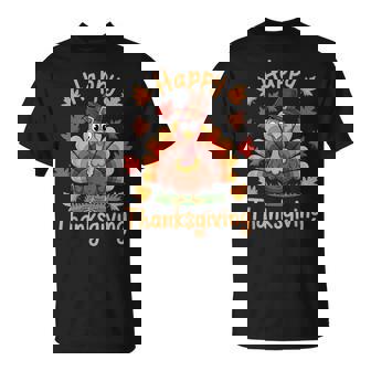 Happy Thanksgiving Turkey Family Dinner T-Shirt - Monsterry