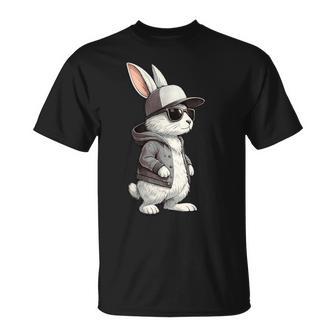 Hasengesicht Mitonnenbrille Kappe Ostern Tag Für Jungen Herren Kinder T-Shirt - Geschenkecke