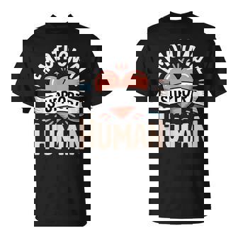 Heart Emotional Support Human Banner Graphic T-Shirt - Thegiftio