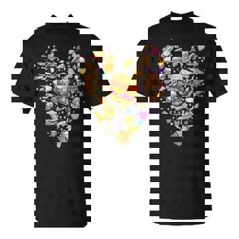 Heart Sandwich Vintage Fast Food Lover Girls Men T-Shirt | Seseable FR