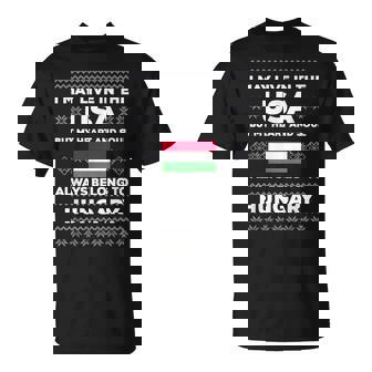 My Heart And Soul Hungary Flag Quote Christmas T-Shirt | Mazezy